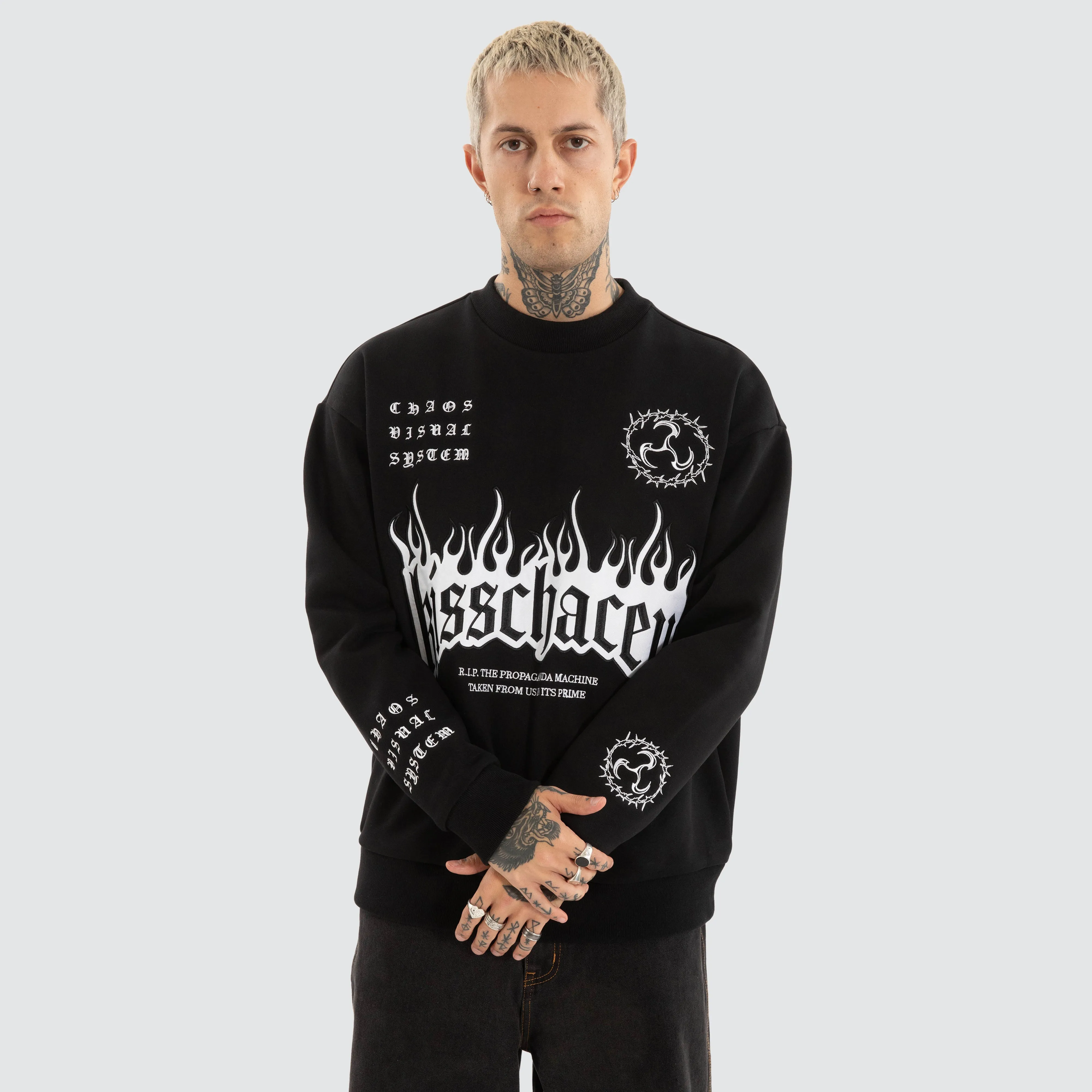 System Relaxed Sweater Jet Black