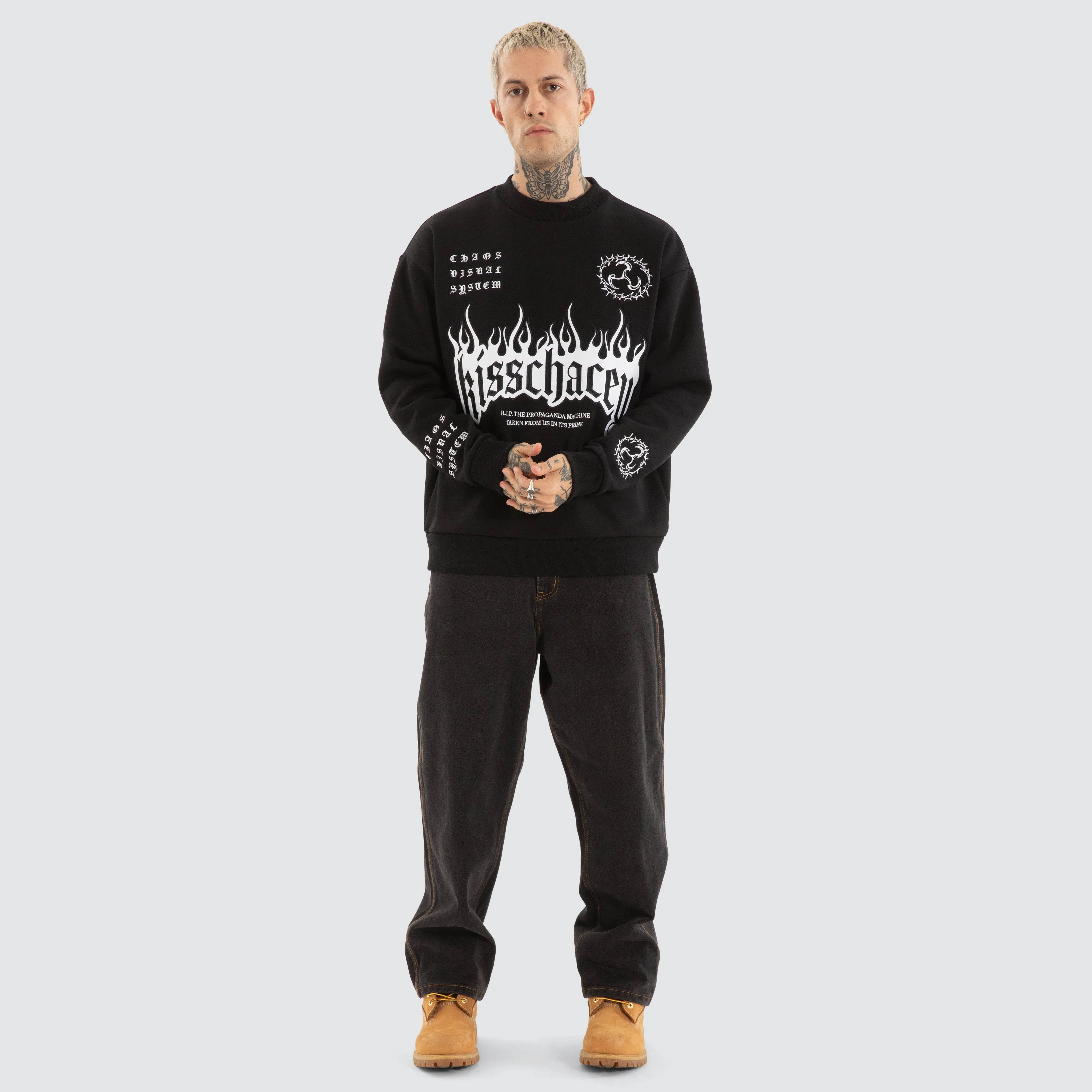 System Relaxed Sweater Jet Black