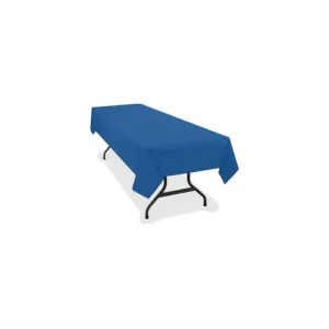 Tablemate Heavy-duty Plastic Table Covers - 108" Length x 54" Width - Plastic - Blue - 6 / Pack