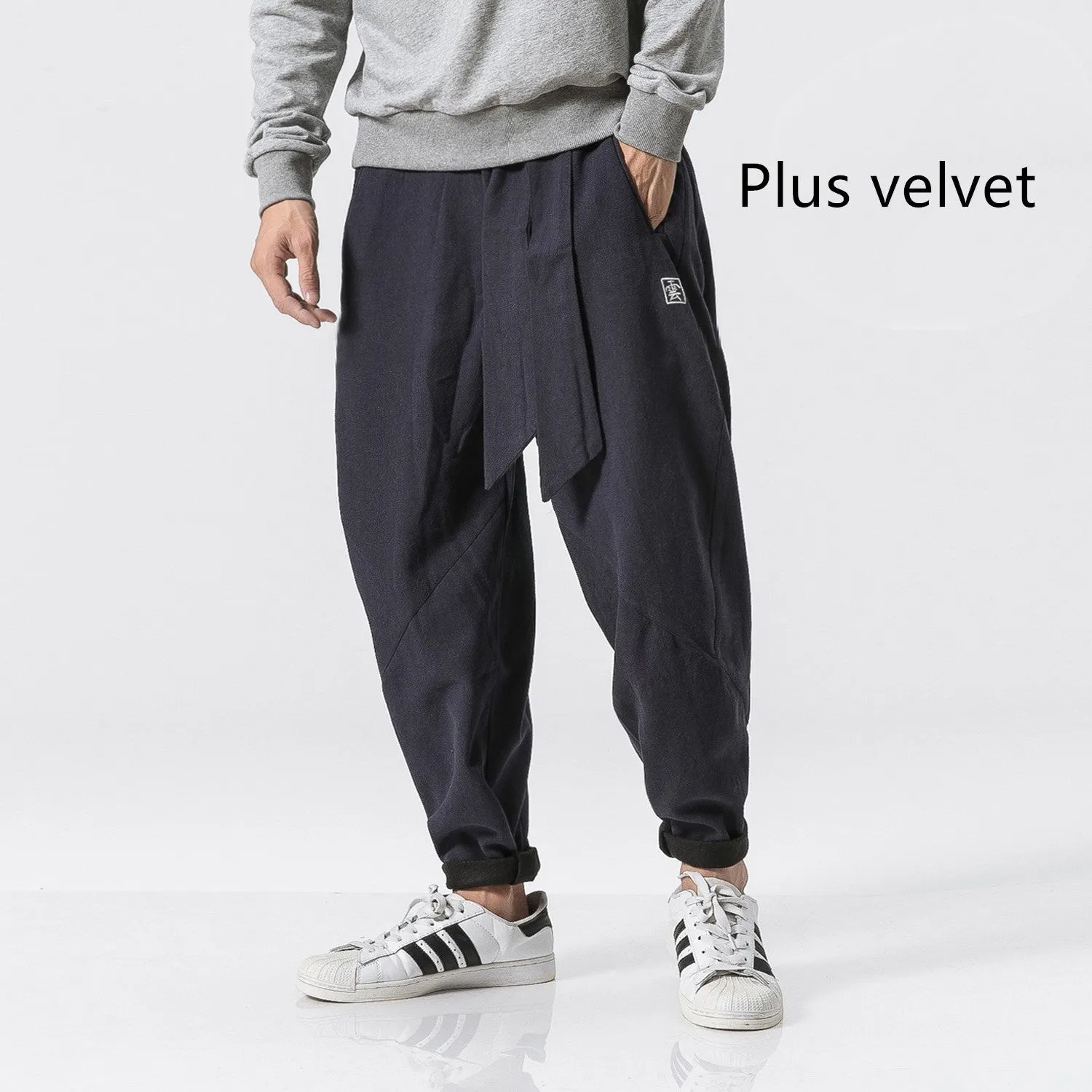 Thick Loose Three-dimensional Japanese Linen Pants