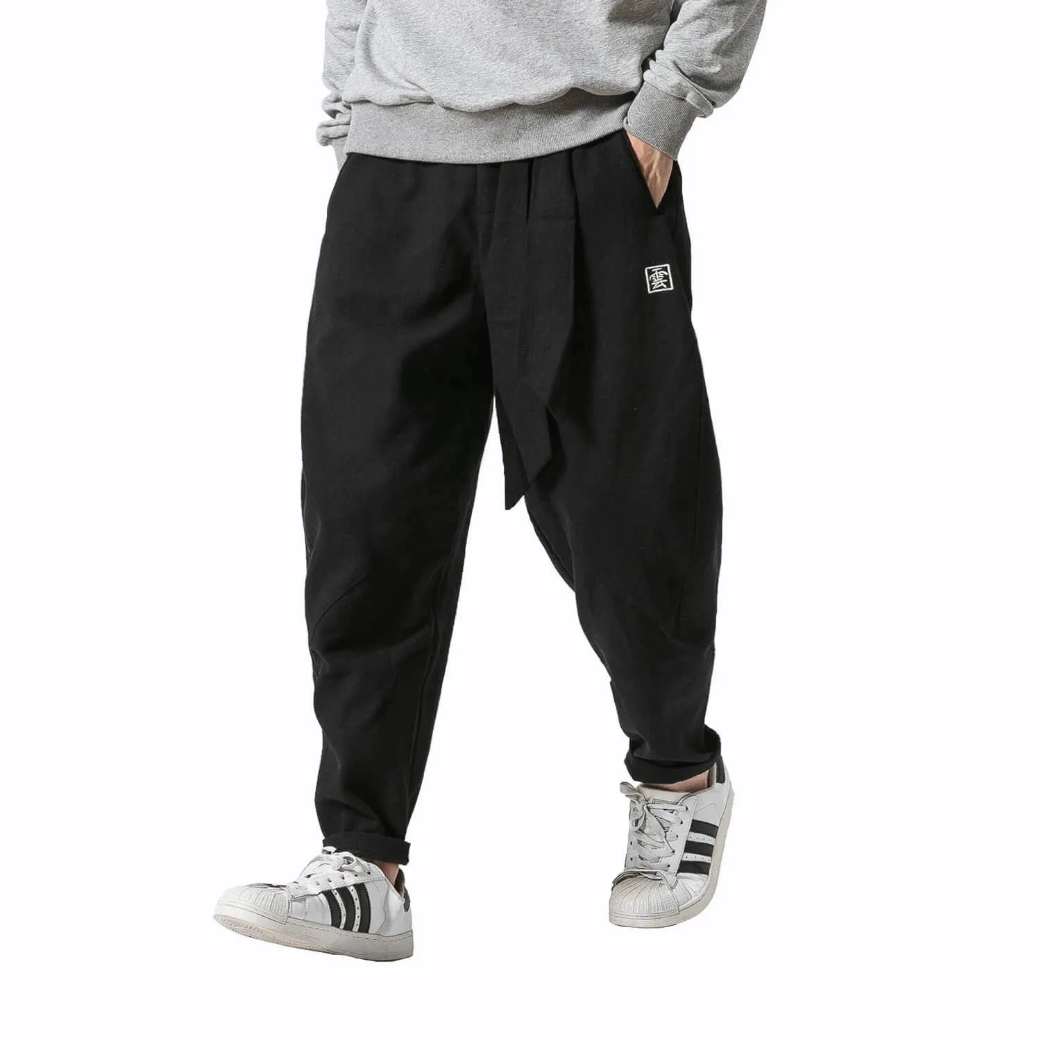 Thick Loose Three-dimensional Japanese Linen Pants