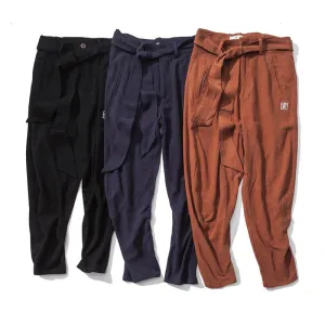 Thick Loose Three-dimensional Japanese Linen Pants