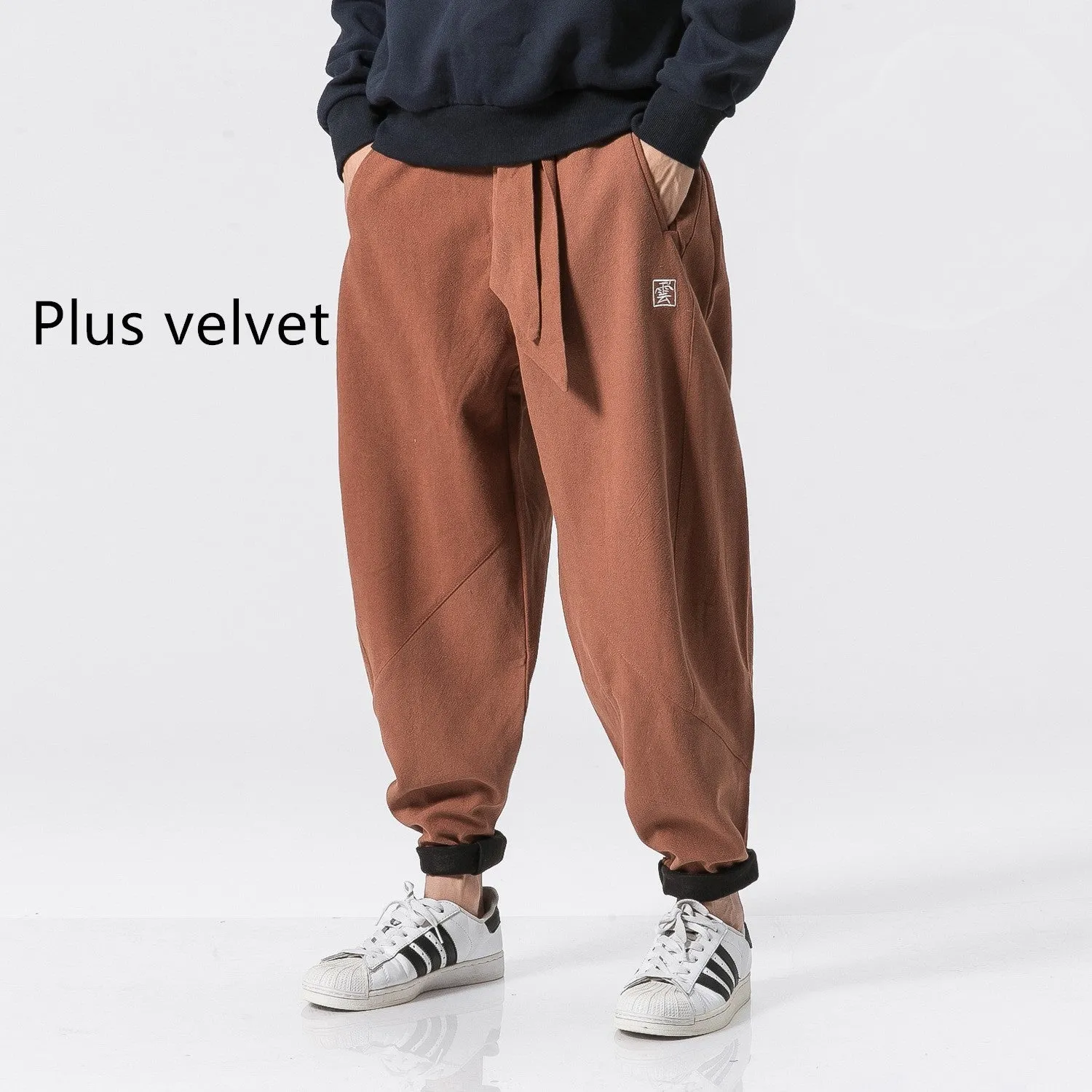 Thick Loose Three-dimensional Japanese Linen Pants