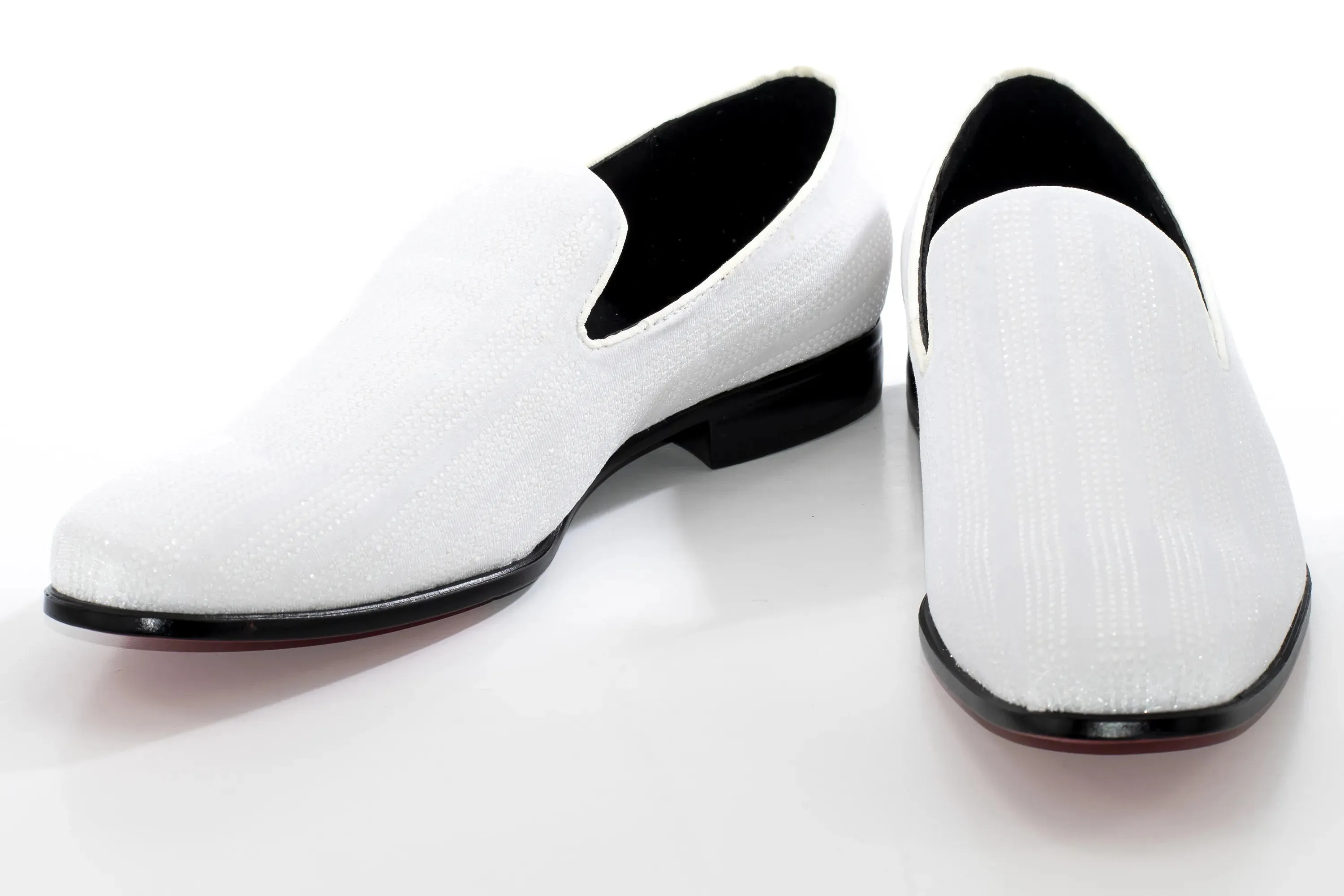 White Multicolor Rhinestone Designer Dress Loafer