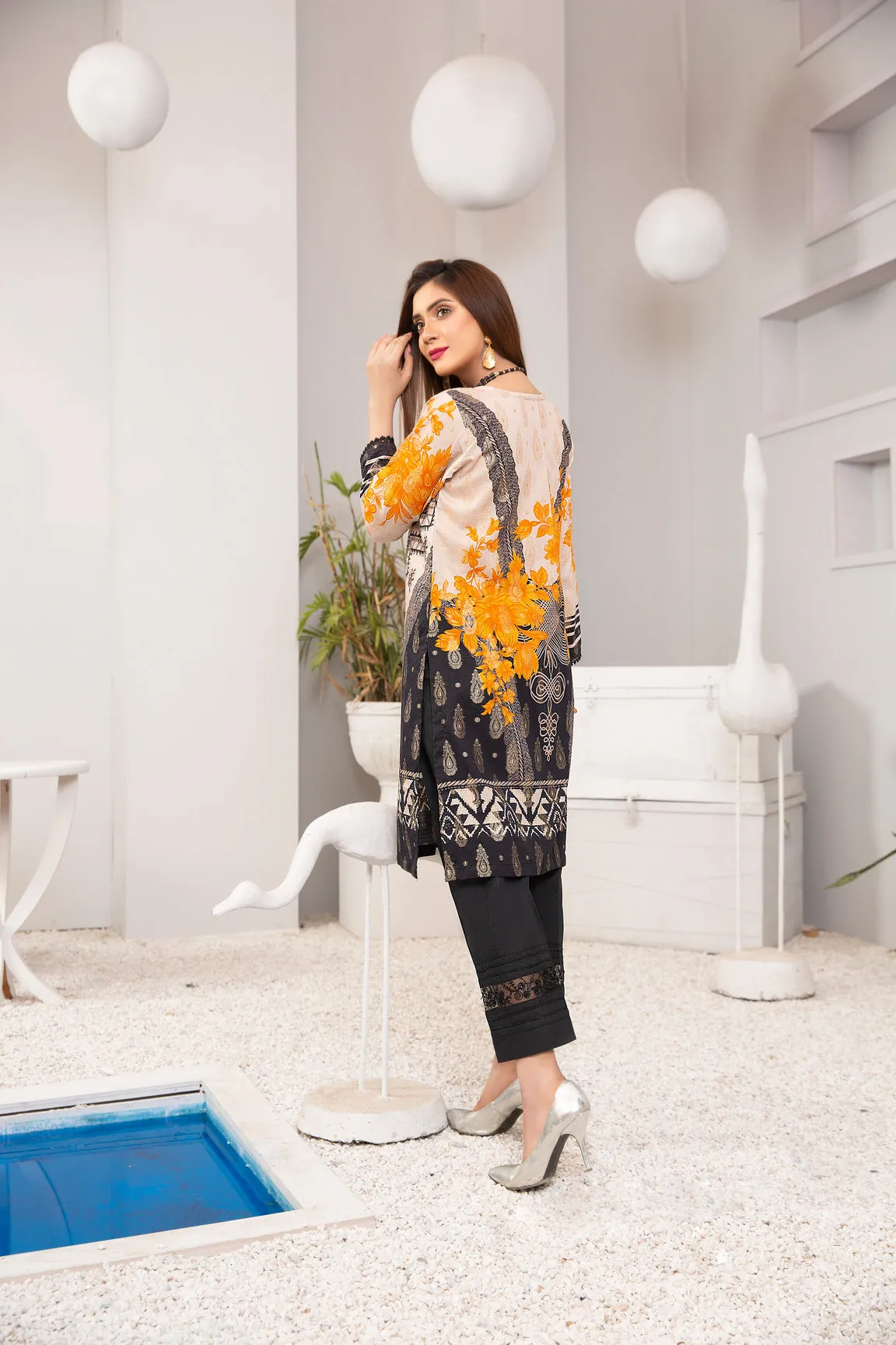 Winter Ready to wear 1 Pc Handwork Kurta by Zaiwa 11