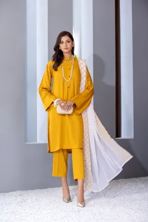 Winter Ready to Wear 3 Pcs Embroidered Dopatta Dress by Gulwarun 01