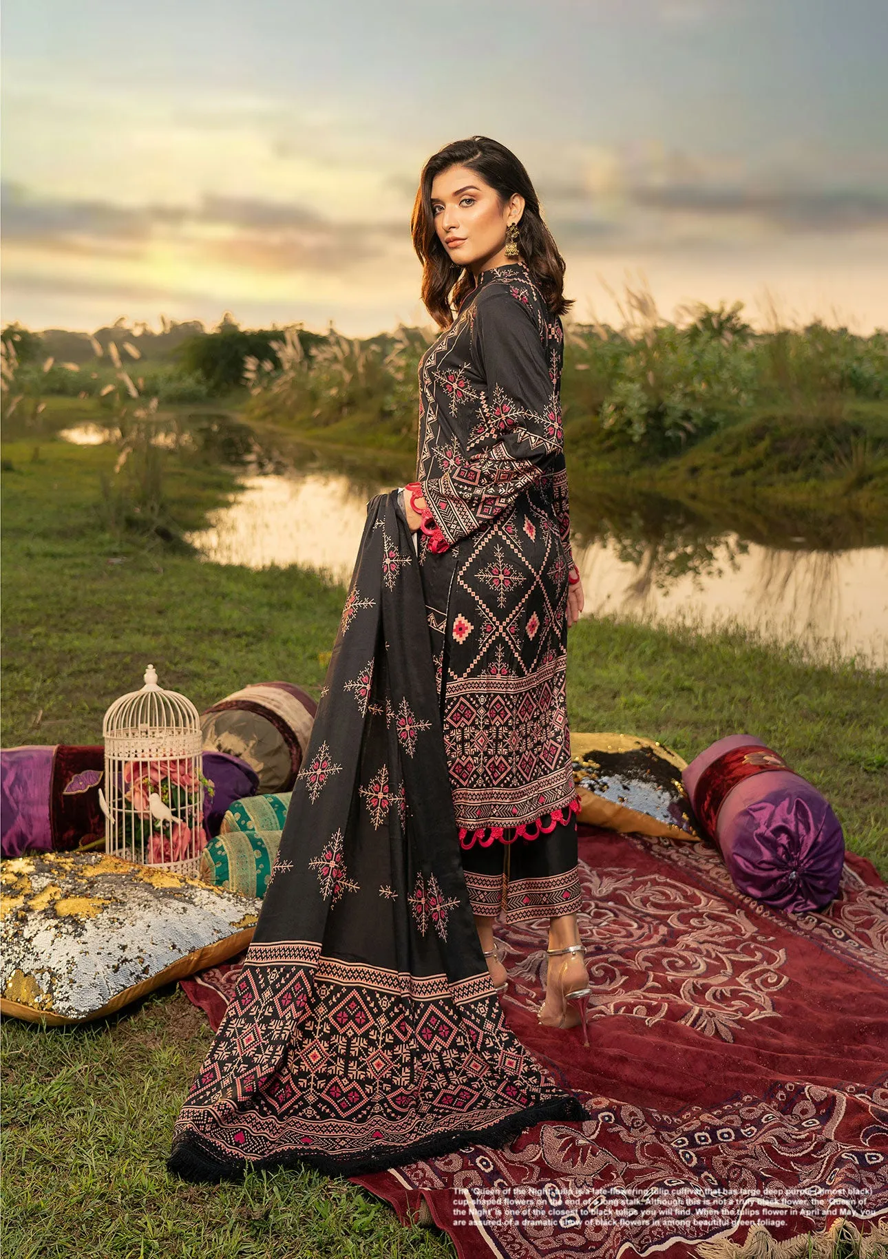 Winter Ready To Wear Digital Linen Dress By Noorma Kaamal 01