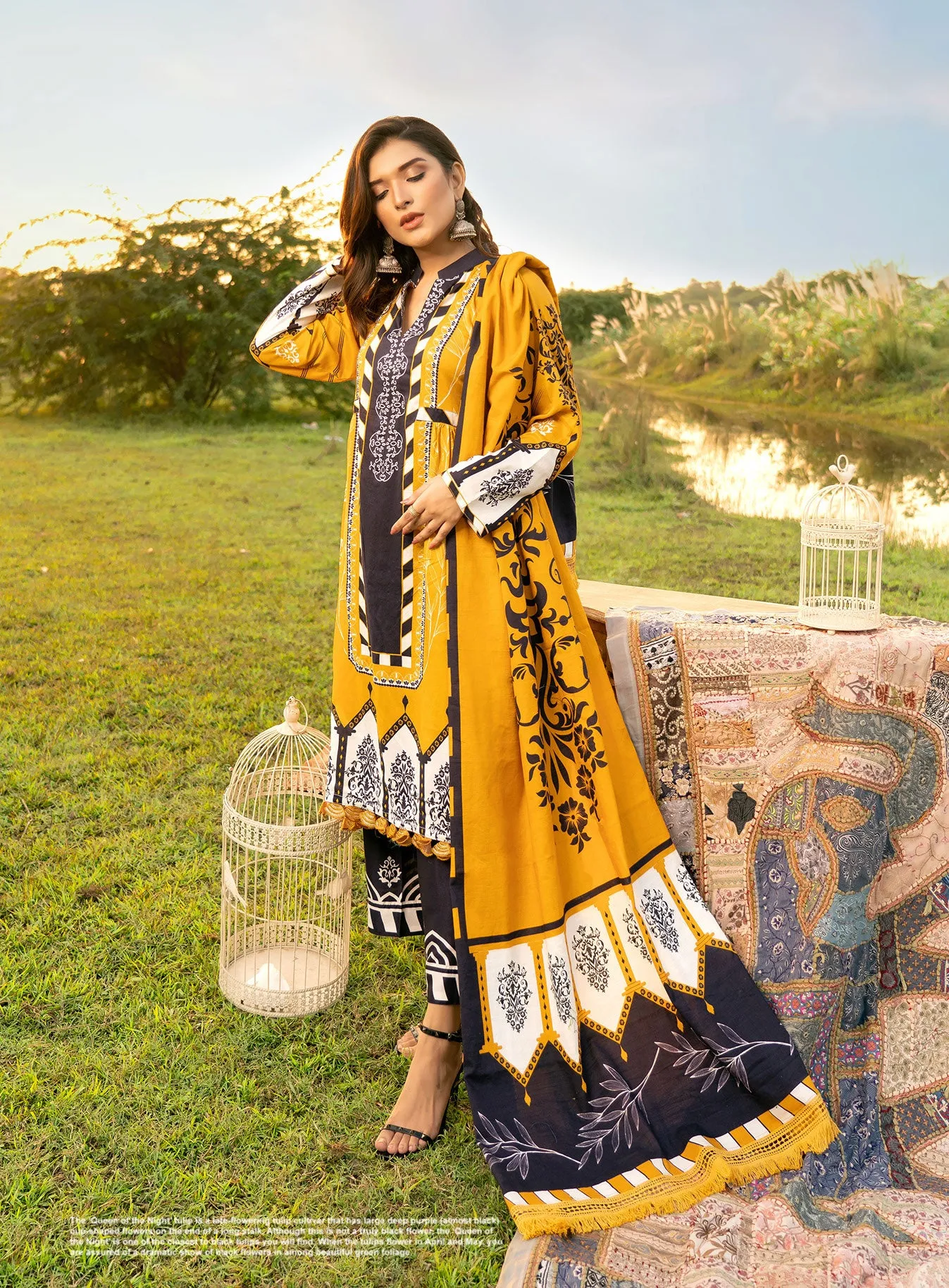 Winter Ready To Wear Digital Linen Dress By Noorma Kaamal 02